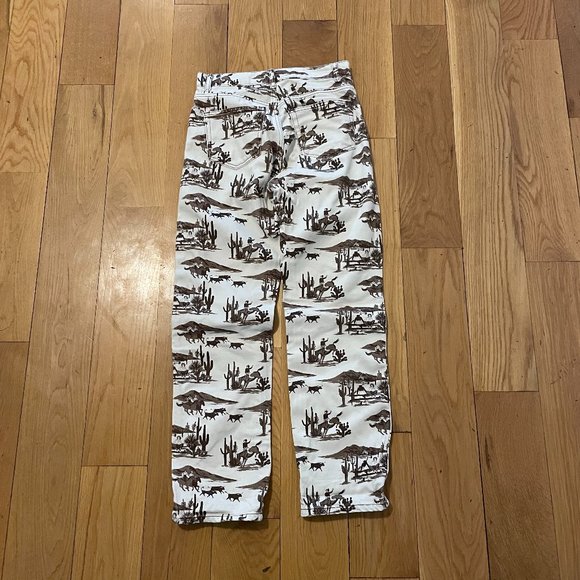 Reformation Senora High Rise Cowboy Print Jeans - Picture 3 of 5